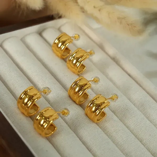 Gold plated casual wear earrings
